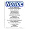 Signmission OSHA Notice, 5" Height, Do Not Under Any Circumstances Sign, 5" X 3.5", Portrait OS-NS-D-35-V-11396 - alternate 1